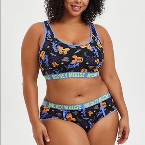 Torrid Disney Mickey Mouse Bra and Panty Set